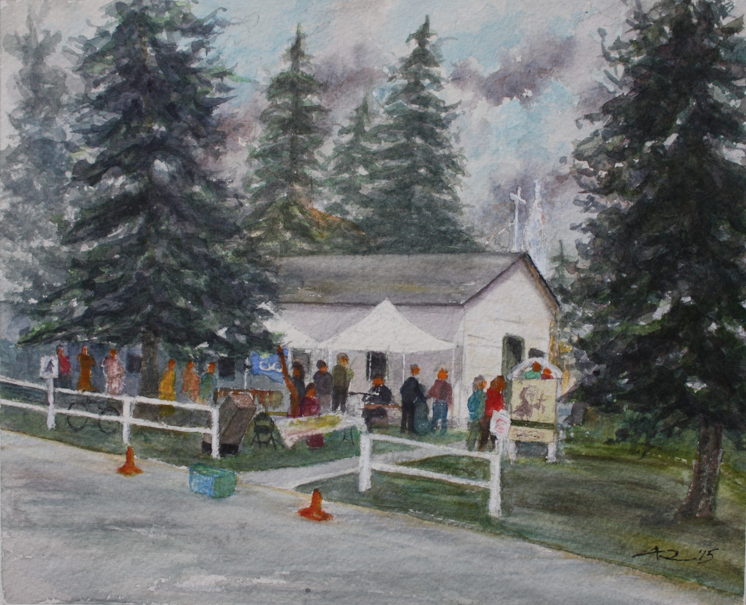 Painting of me Playing Music in St. Albert